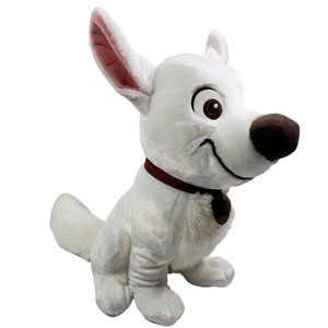 Rare XL 20" Bolt Disney Store SOFT Plush Stuffed Dog White German Shepard Seated